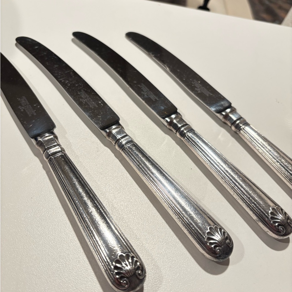 Silver Plate Flatware- British- Roberts & Belk Fiddle Shell pattern.